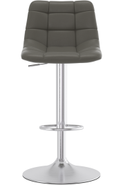 Berlin Brushed Chrome Bar Stool Grey
