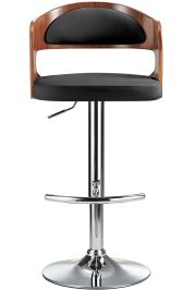 Cadiz Walnut Bar Stool Black