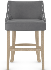 Carlton Bar Stool Grey Leather