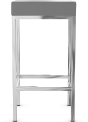 Cube Chrome Bar Stool Grey