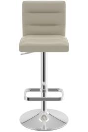 Deluxe Chrome Bar Stool Beige