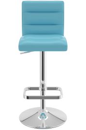 Deluxe Chrome Bar Stool Blue