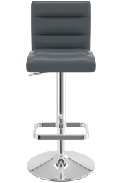Deluxe Chrome Bar Stool Grey