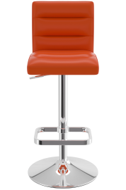 Deluxe Chrome Bar Stool Orange