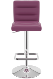 Deluxe Chrome Bar Stool Purple