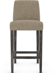 Firenze Antique Black Bar Stool Brown Fabric