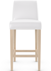 Firenze Light Oak Bar Stool White Bonded Leather