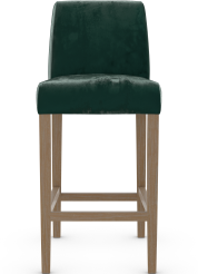 Firenze Chestnut Bar Stool Green Velvet
