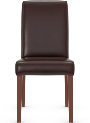 Firenze Walnut Dining Chair Brown Bonded Leather