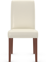 Firenze Walnut Dining Chair Cream Bonded Leather