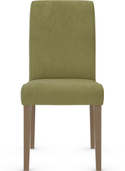 Firenze Chestnut Dining Chair Green Fabric