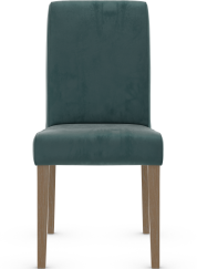 Firenze Chestnut Dining Chair Teal Velvet