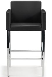 Hugo Chrome Bar Stool Black