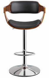 Logan Bar Stool Black & Walnut