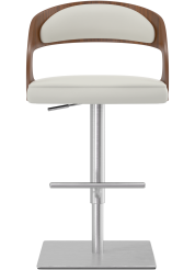 Marco Brushed Bar Stool White
