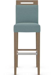 Modena Chestnut Bar Stool Teal Fabric