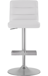 Plump Brushed Bar Stool White
