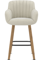 Primrose Oak Leg Bar Stool Fabric 