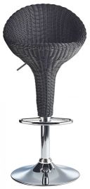 Rattan Bar Stool Black