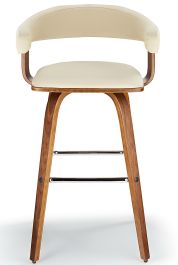Rocco Bar Stool Cream & Walnut