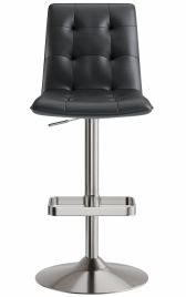 Scalzo Brushed Bar Stool Black