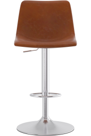 Seville Brushed Chrome Bar Stool Tan