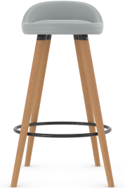 Skandi Bar Stool Grey