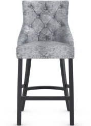 Windsor Bar Stool Grey Velvet