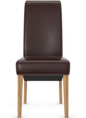 York Oak Dining Chair Leather