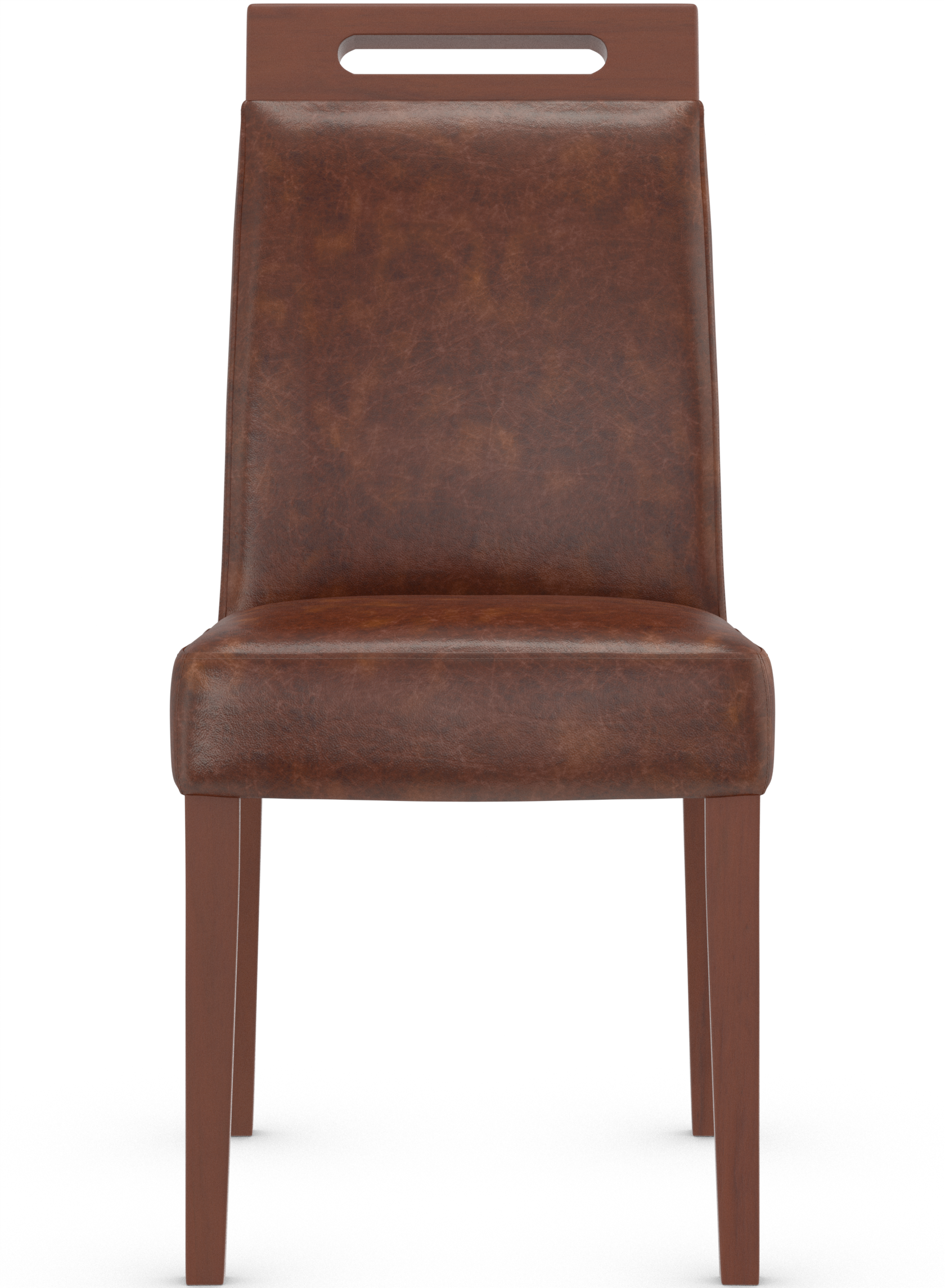 Modena Matt Black Dining Chair Aniline Leather