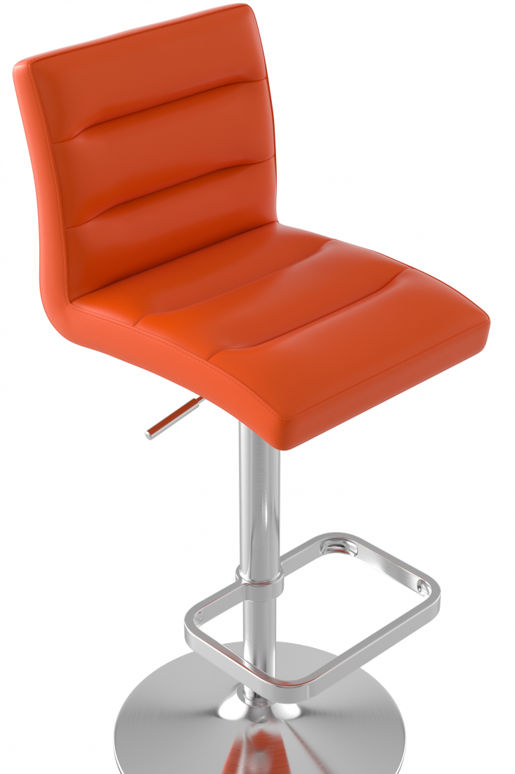 Deluxe Brushed Bar Stool Orange
