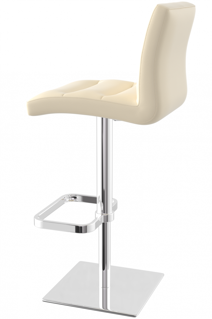 Deluxe Chrome Real Leather Bar Stool
