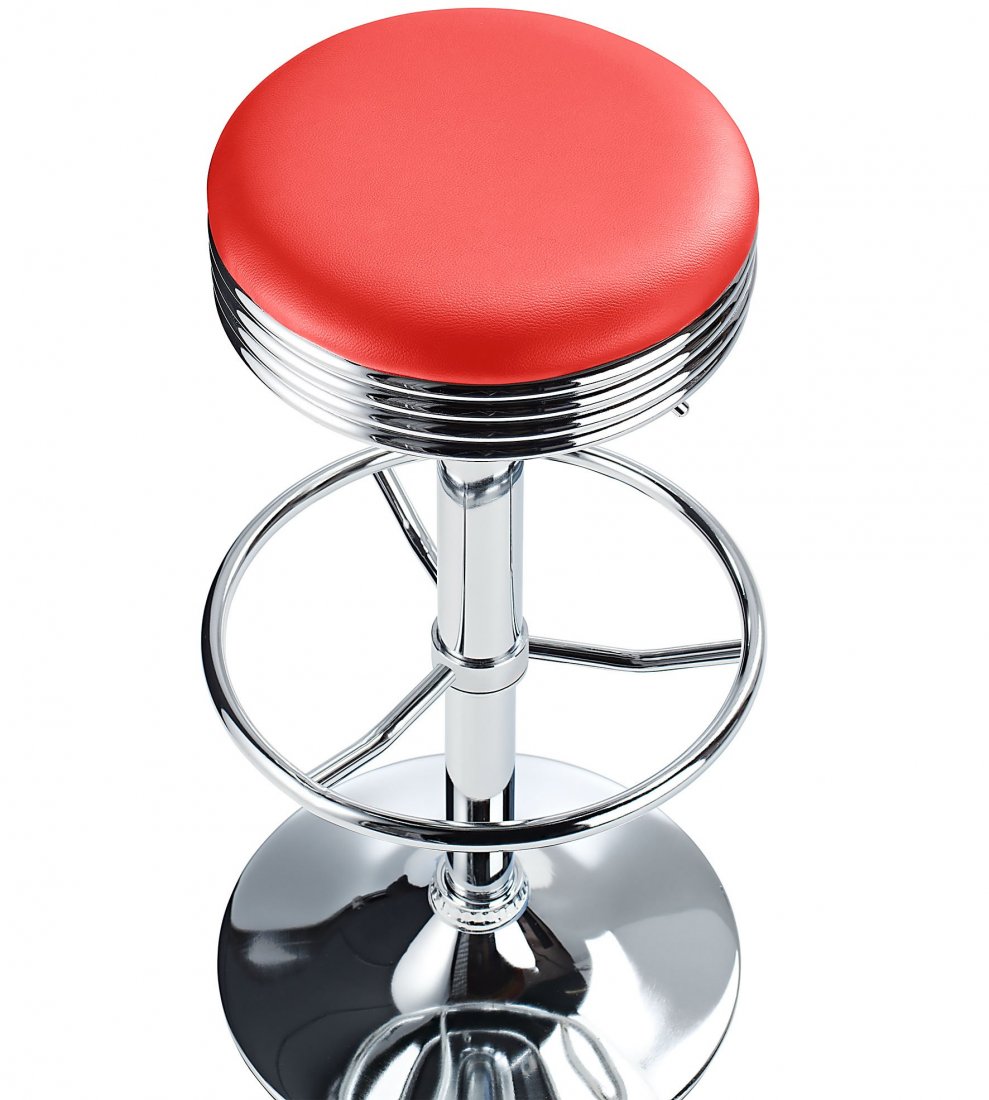 Detroit American Diner Bar Stool Red