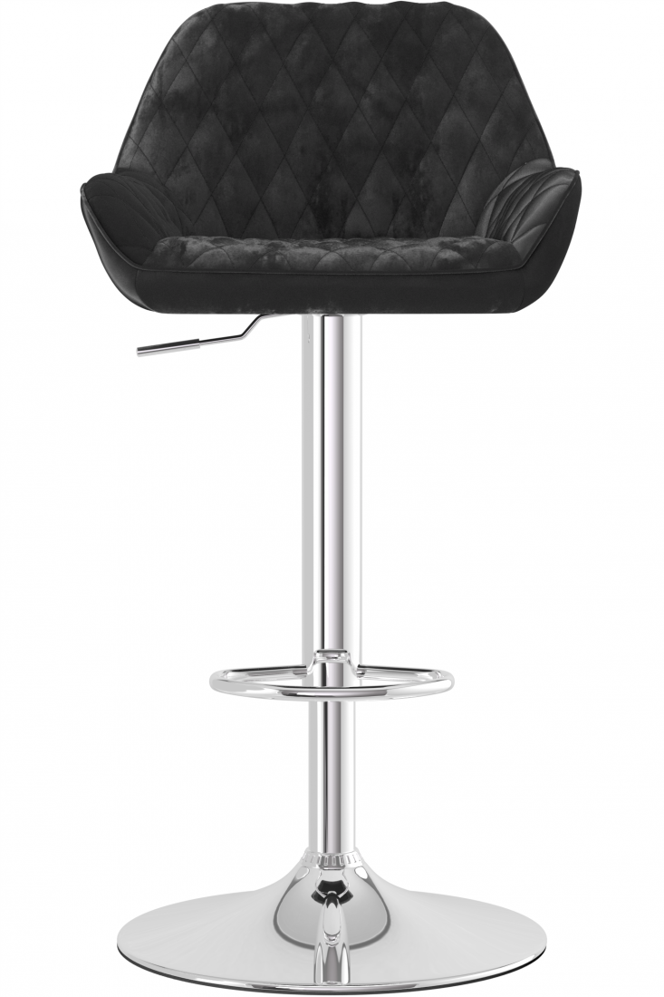 Sapphire Velvet Bar Stool Black