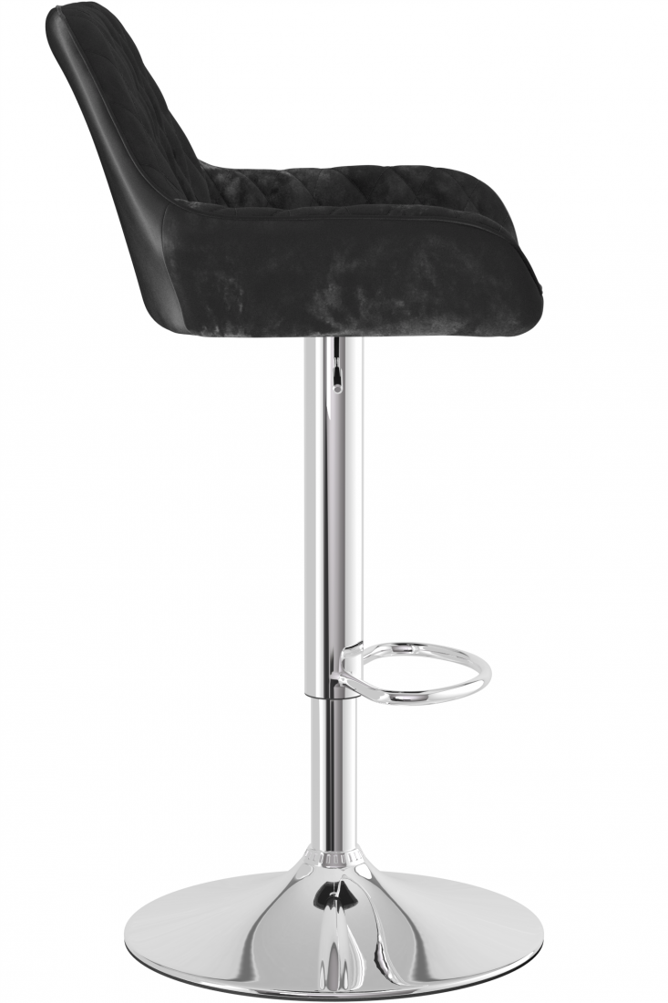 Sapphire Velvet Bar Stool Black
