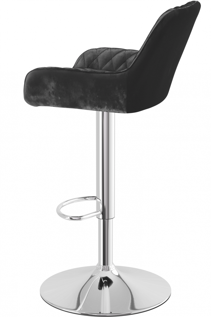 Sapphire Velvet Bar Stool Black