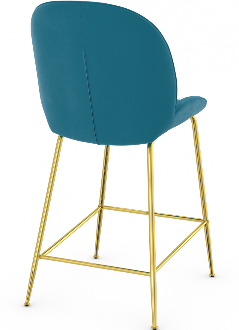 Suave Gold Bar Stool Teal